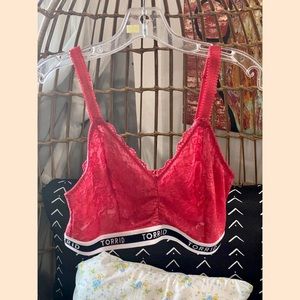 Red Lace Bralette
